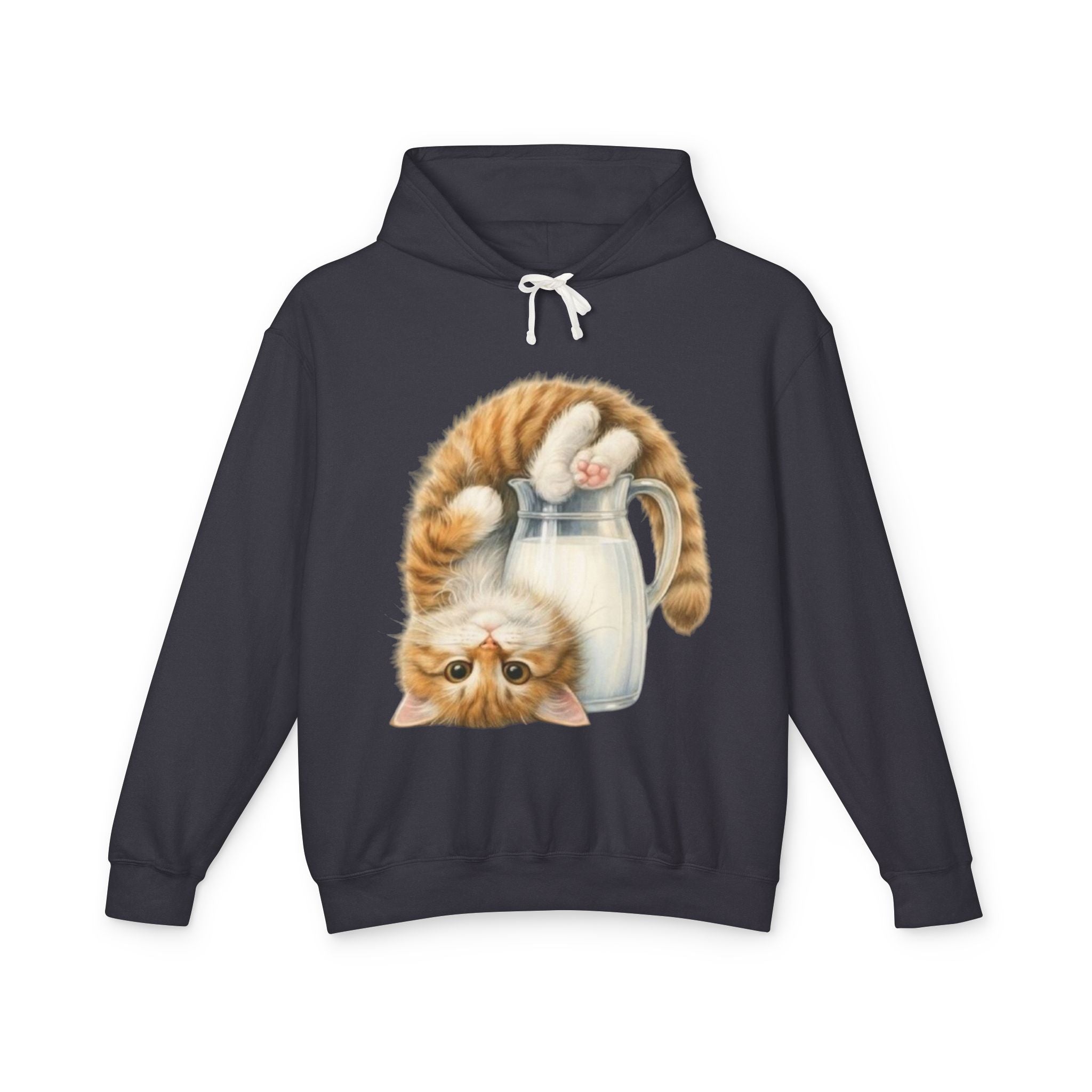 Cute Ginger Kitten in Milk Pitcher Hoodie