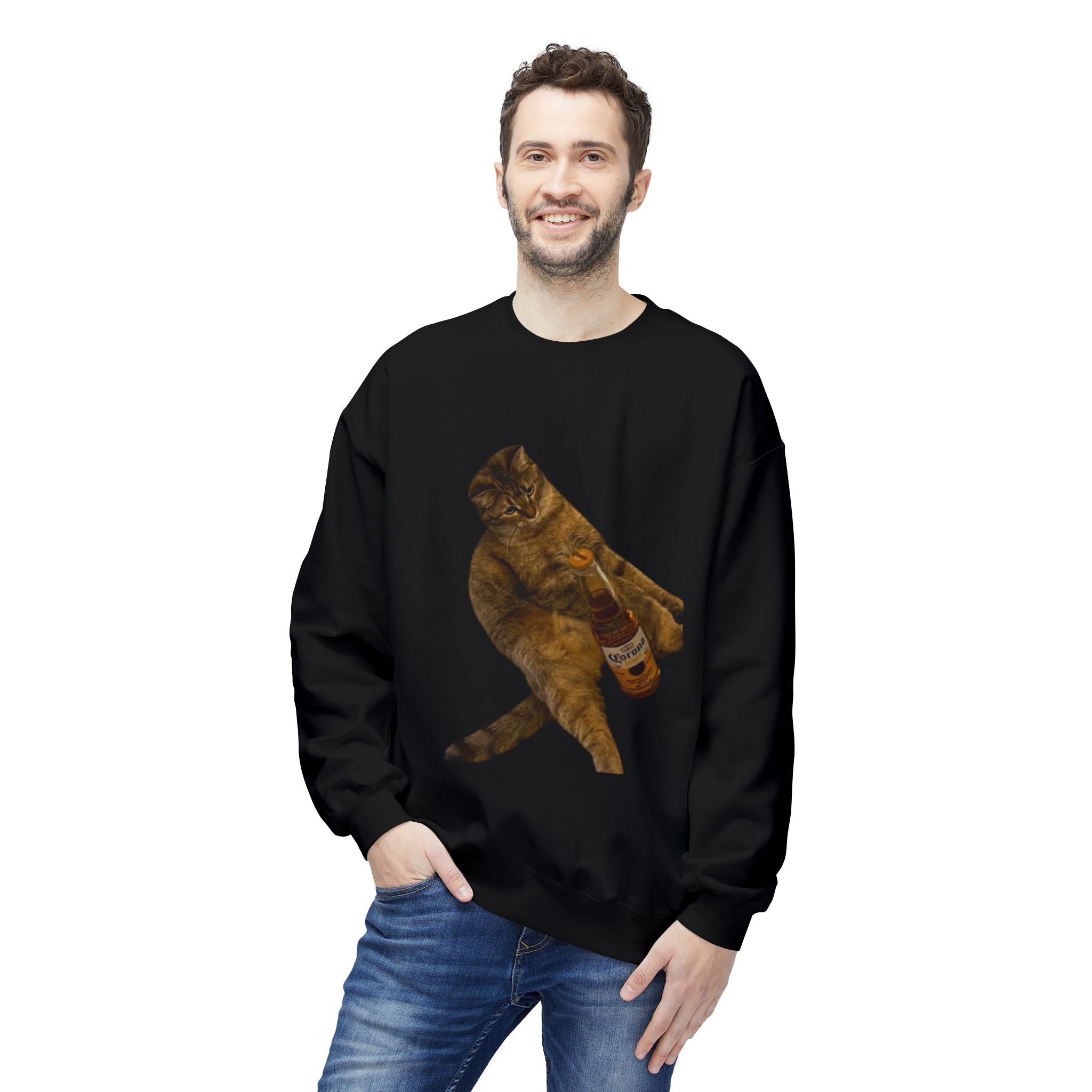 Tortoiseshell Cat Illustration Sweatshirt | Vintage Tabby Cat Art