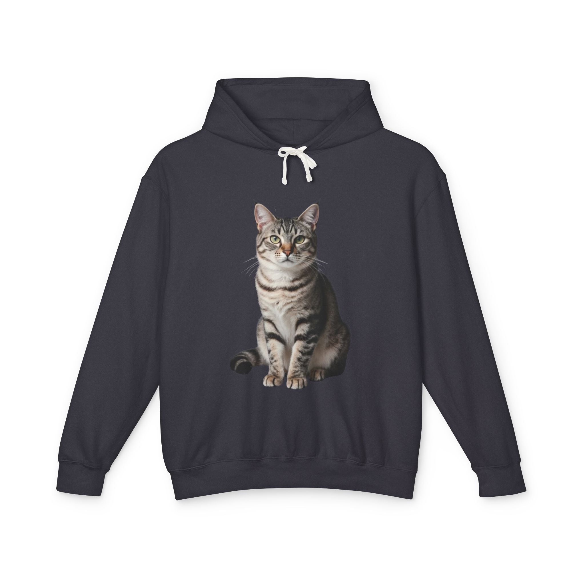 Realistic Tabby Cat Illustration Hoodie | Cat Portrait Sweatshirt