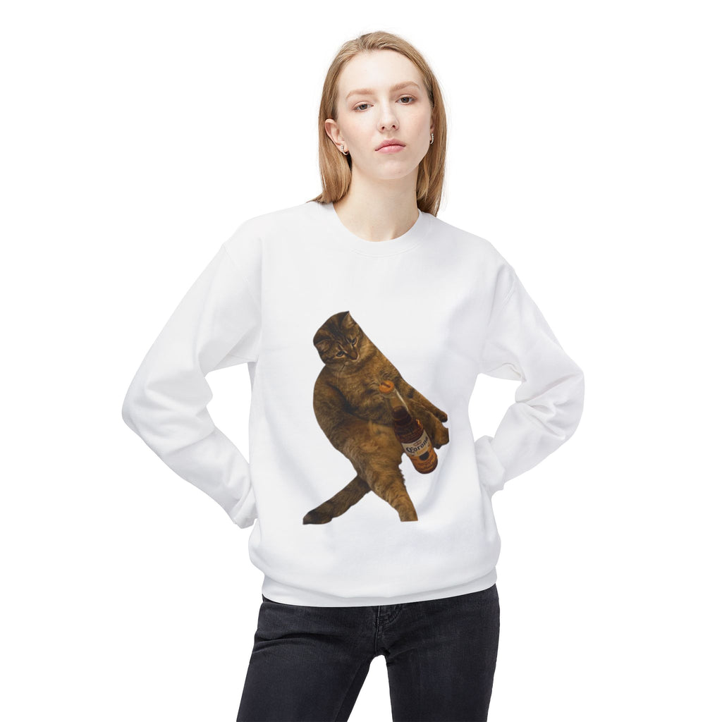 Tortoiseshell Cat Illustration Sweatshirt | Vintage Tabby Cat Art