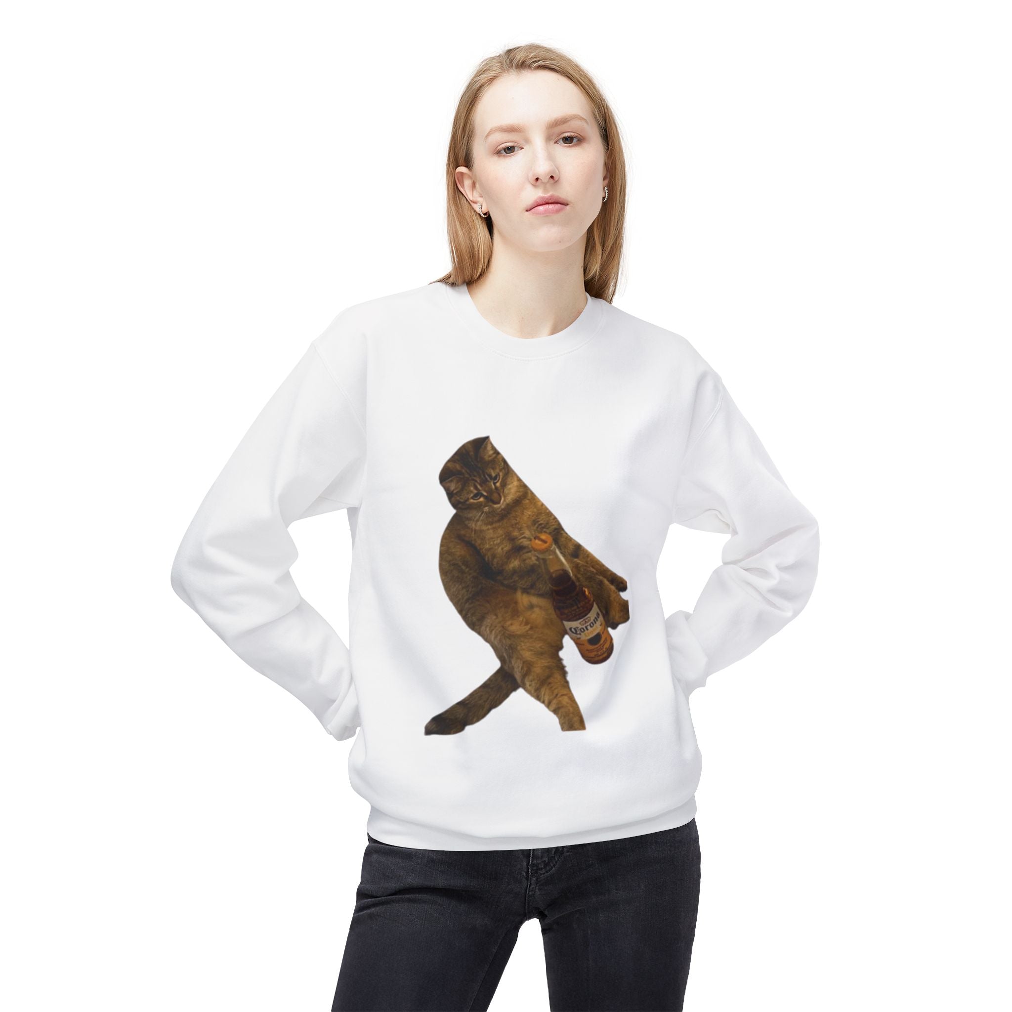 Tortoiseshell Cat Illustration Sweatshirt | Vintage Tabby Cat Art
