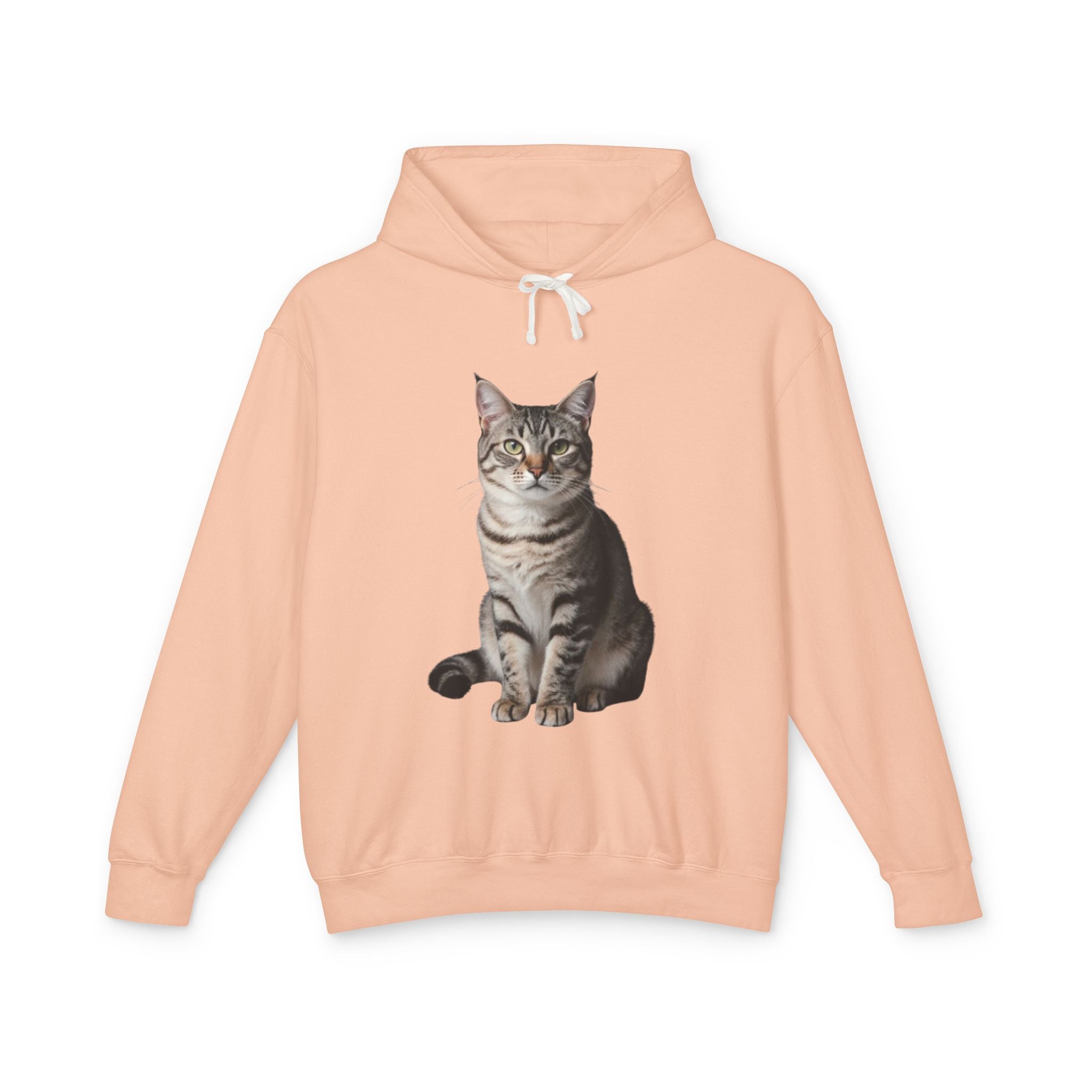 Realistic Tabby Cat Illustration Hoodie | Cat Portrait Sweatshirt
