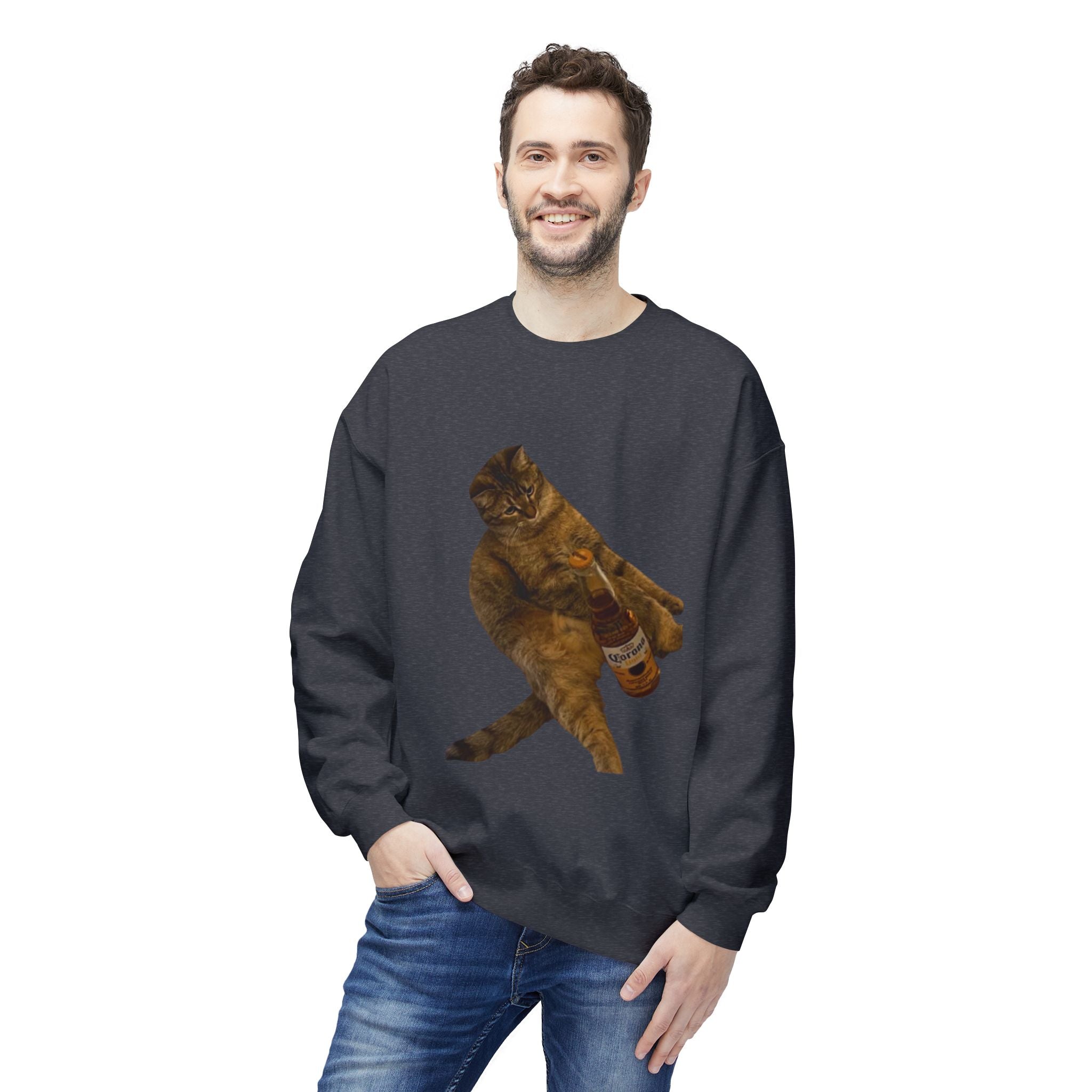Tortoiseshell Cat Illustration Sweatshirt | Vintage Tabby Cat Art