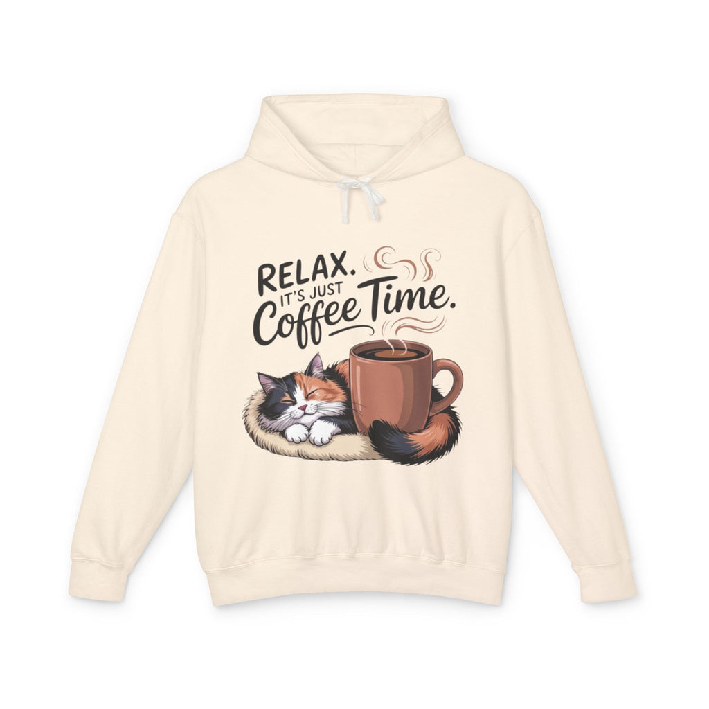 Relax, It's Just Coffee Time Hoodie — Cat & Coffee Cozy Pullover
