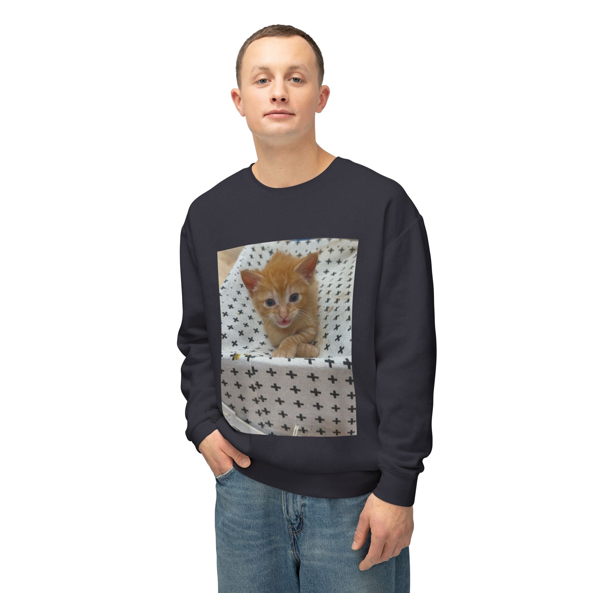 Orange Kitten Photo Sweatshirt | Cute Cat Crewneck