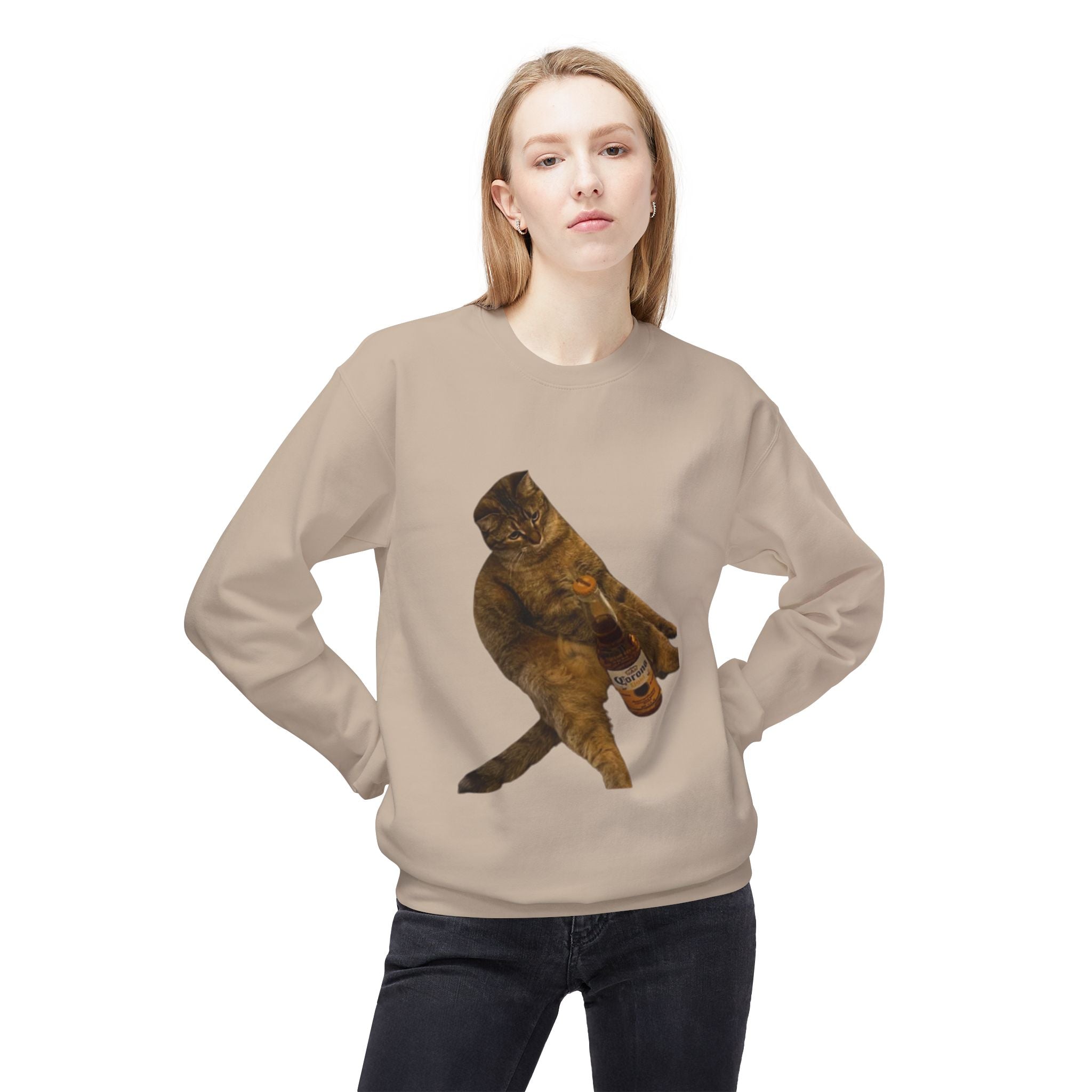 Tortoiseshell Cat Illustration Sweatshirt | Vintage Tabby Cat Art