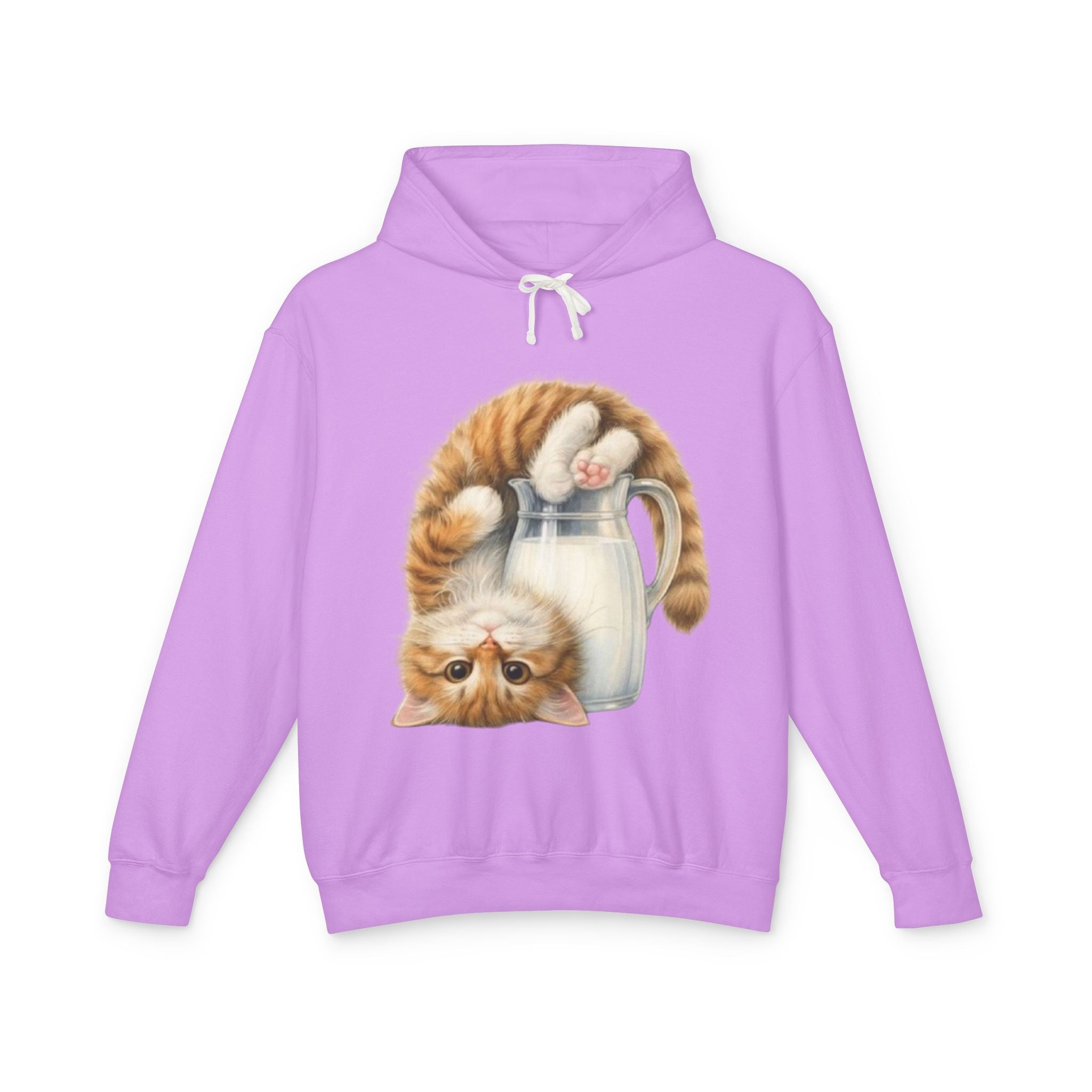 Cute Ginger Kitten in Milk Pitcher Hoodie