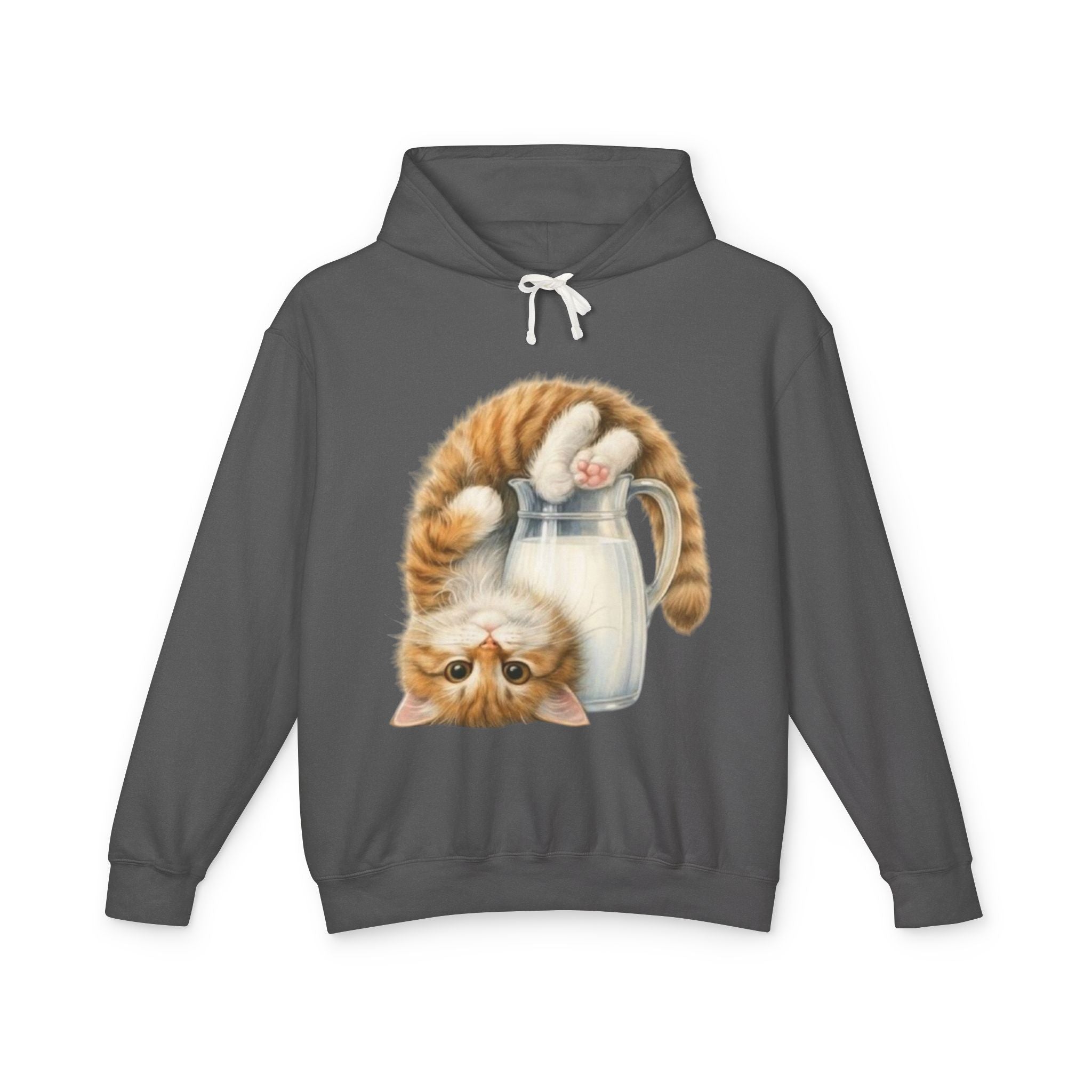 Cute Ginger Kitten in Milk Pitcher Hoodie