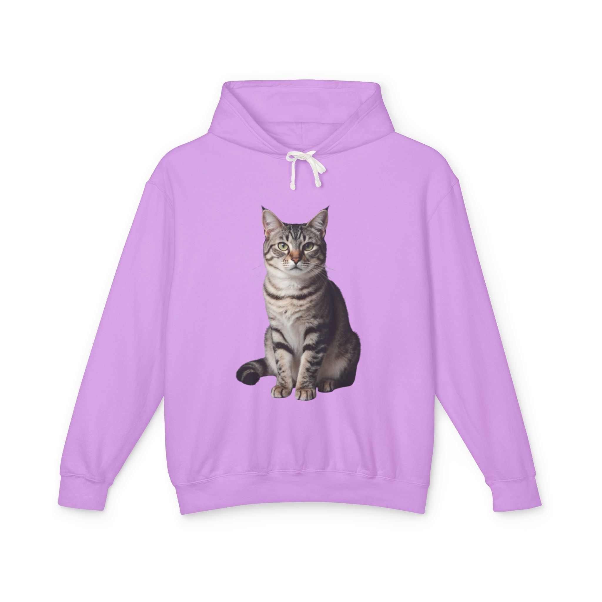 Realistic Tabby Cat Illustration Hoodie | Cat Portrait Sweatshirt