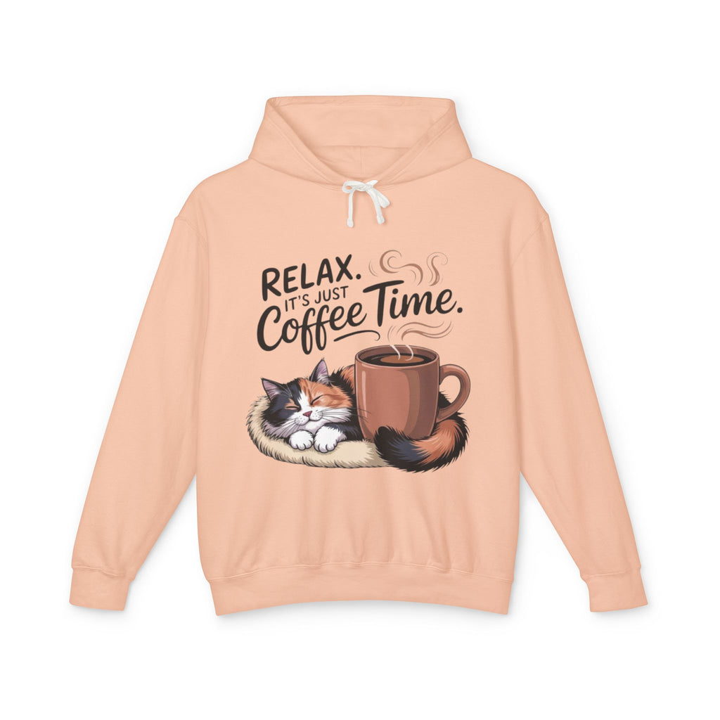 Relax, It's Just Coffee Time Hoodie — Cat & Coffee Cozy Pullover