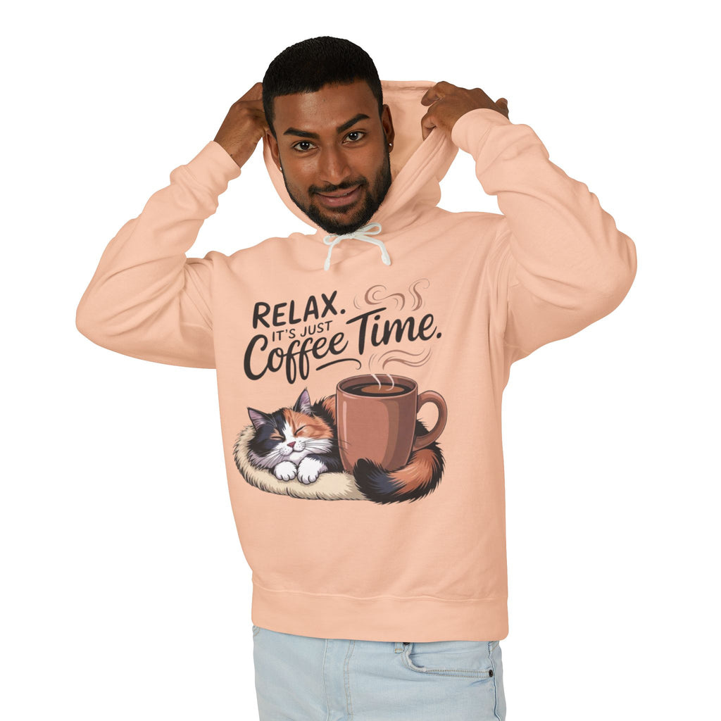 Relax, It's Just Coffee Time Hoodie — Cat & Coffee Cozy Pullover