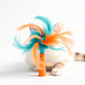 Interactive Feather Spinner Cat Toy
